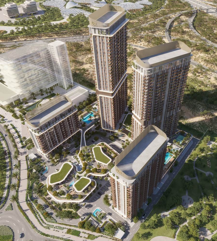 Mirdad Motor City aerial exterior render