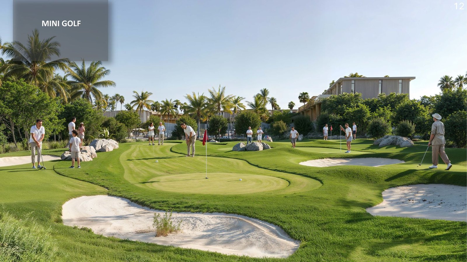 Mini golf course at Tilal Binghatti